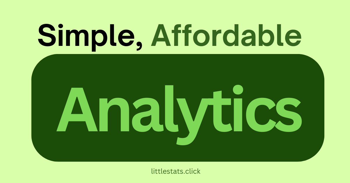 "Affordable, privacy-focused analytics for your website, without the premium price tag."